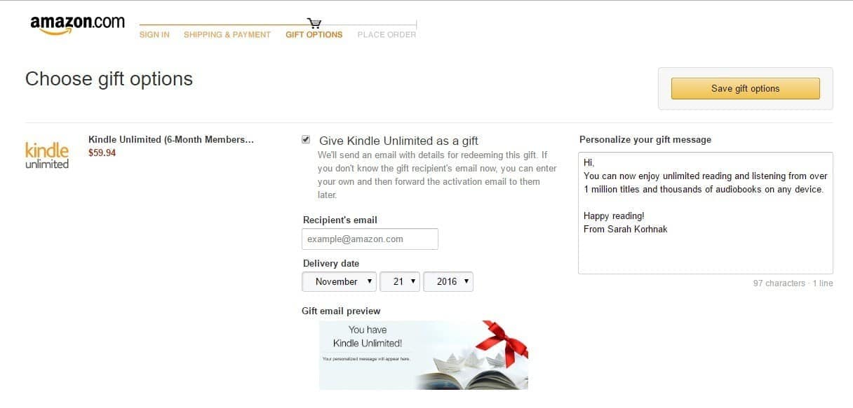 Give the gift of unlimited books!
