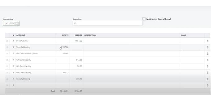 Shopify Gift card image 2 How to Record your Shopify Store Gift Card Sales & Redemptions in QuickBooks Online
